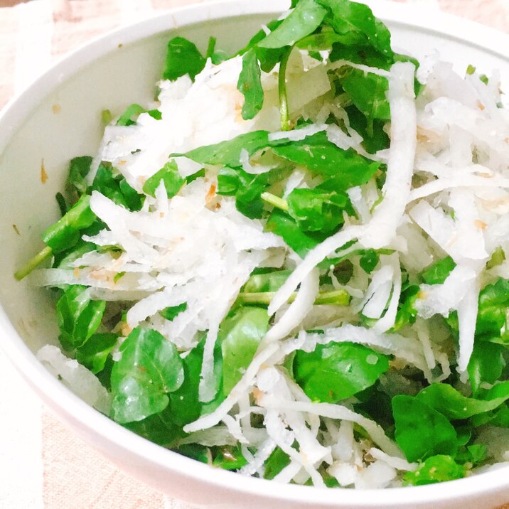 野菜不足解消に 大根とクレソンのサラダ レシピ 作り方 By Kuroneco 楽天レシピ